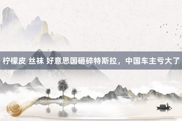 柠檬皮 丝袜 好意思国砸碎特斯拉，中国车主亏大了