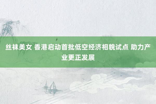 丝袜美女 香港启动首批低空经济相貌试点 助力产业更正发展